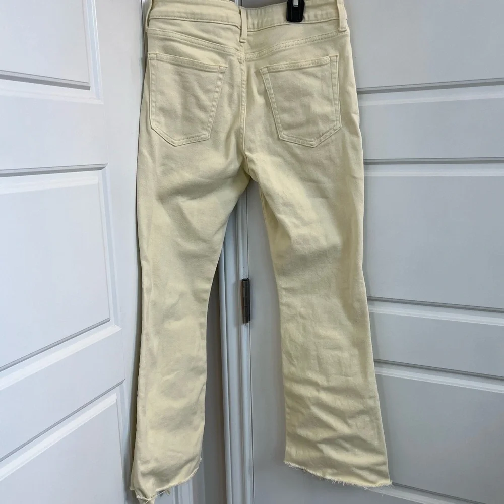 etica Micki Crop Flare Jeans in Yellow Size 26 - Picture 3 of 5